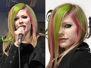 avril lavigne1 - As madeixas coloridas de Avril Lavigne