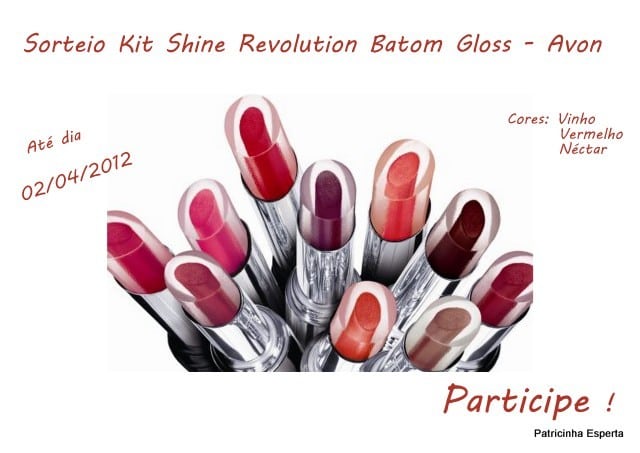 Desktop Desktop7 SORTEIO: Kit Shine Revolution Batom Gloss Avon