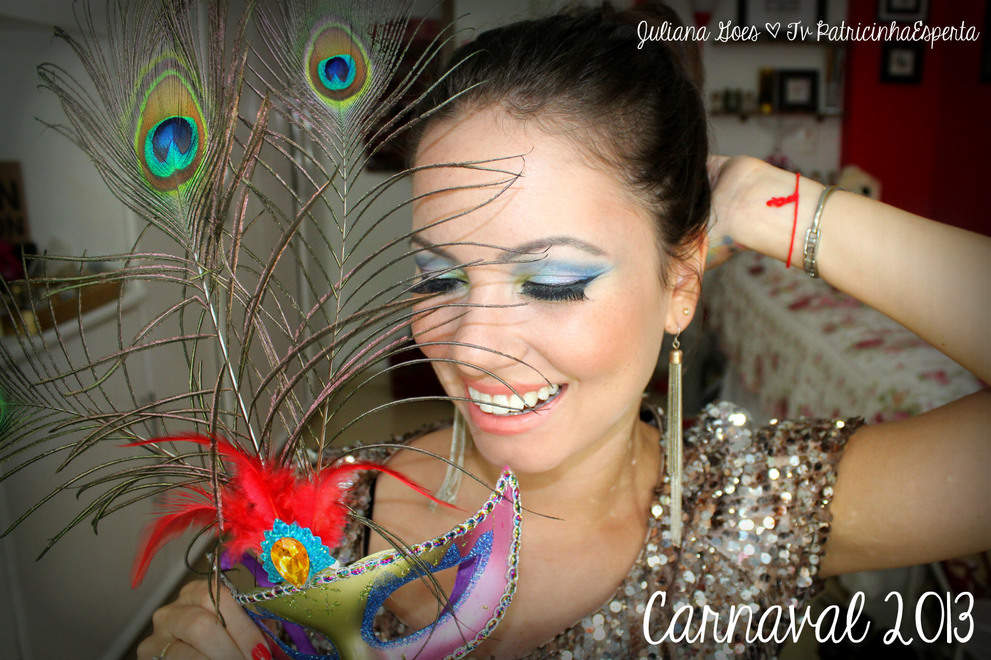 juliana goes carna - Tutorial: Maquiagem Colorida para arrasar no Carnaval