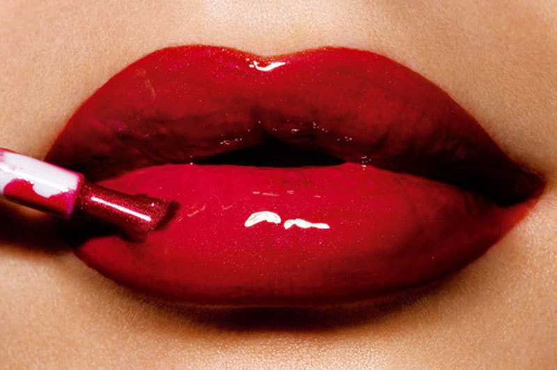 Boca vermelha - Aposte nos lábios vermelhos estilo vinil