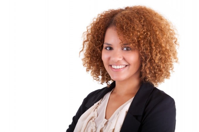 Portrait of a young african american business woman - Black peop