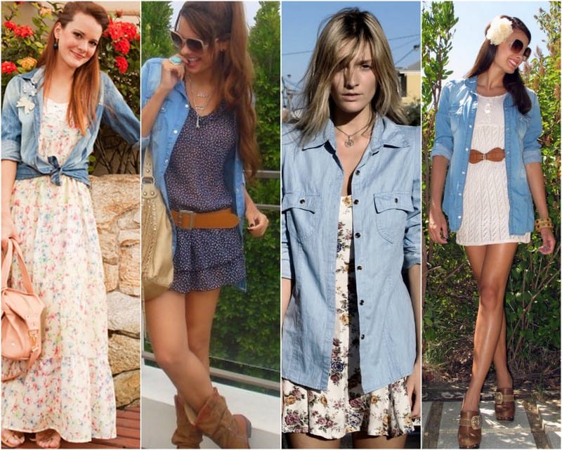 Camisa Jeans: como usar camisa jeans com vestido - Camisa Jeans: como usar