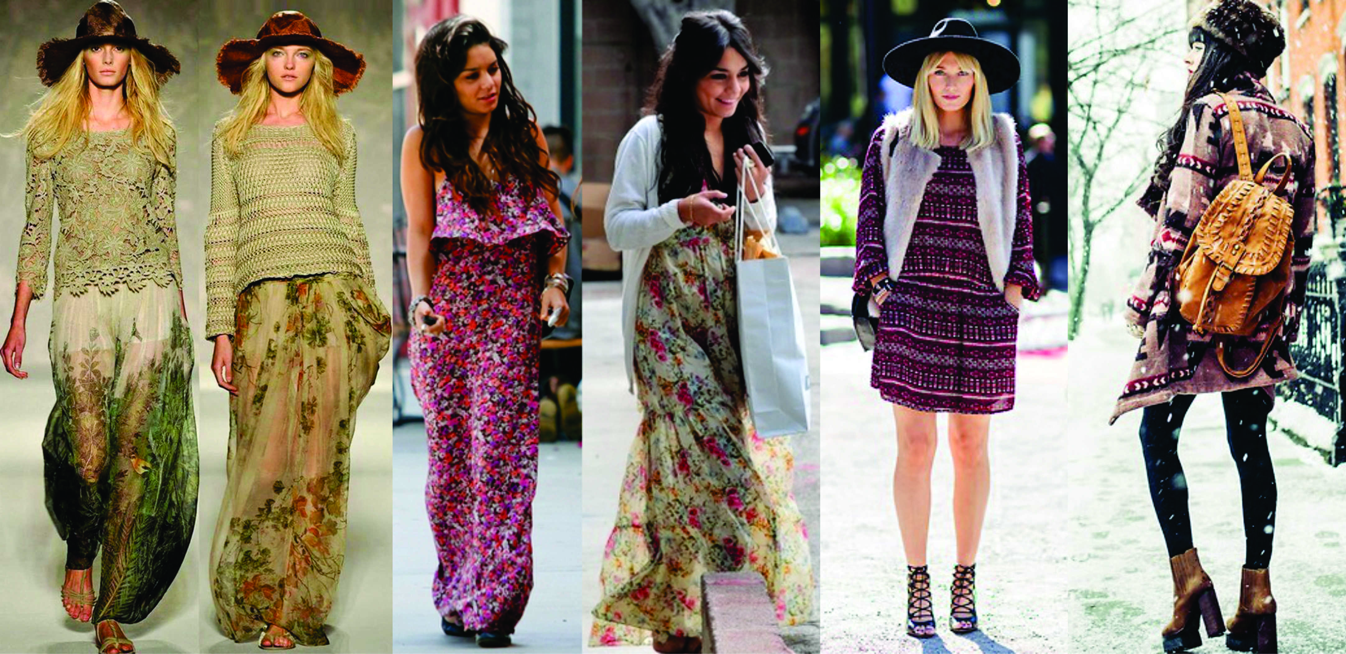 Estilo Hippie: como usar hippie chic tendencia inverno 2014 moda vestidos botas coletes - Estilo Hippie: como usar